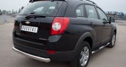 83 999 р. Защита порогов с пластиковыми вставками для ног из круглой трубы диаметром 76 мм Russtal Chevrolet Captiva 1-ый рестайлинг (2011-2013) (Защита порогов с со скосами на торцах (вариант 1))  с доставкой в г. Кемерово. Увеличить фотографию 12
