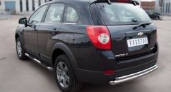 17 649 р. Защита заднего бампера (Ø63 и 42 мм, нержавейка) SLITKOFF  Chevrolet Captiva (2011-2013) 1-ый рестайлинг  с доставкой в г. Кемерово. Увеличить фотографию 4