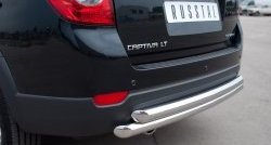 17 999 р. Защита заднего бампера (2 трубы Ø63 мм, нержавейка) SLITKOFF  Chevrolet Captiva (2011-2013) 1-ый рестайлинг  с доставкой в г. Кемерово. Увеличить фотографию 2