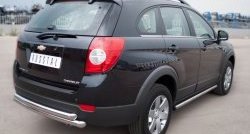 17 999 р. Защита заднего бампера (2 трубы Ø63 мм, нержавейка) SLITKOFF  Chevrolet Captiva (2011-2013) 1-ый рестайлинг  с доставкой в г. Кемерово. Увеличить фотографию 4