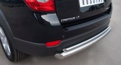 17 949 р. Защита заднего бампера (Ø76 и 42 мм, нержавейка) SLITKOFF  Chevrolet Captiva (2011-2013) 1-ый рестайлинг  с доставкой в г. Кемерово. Увеличить фотографию 2