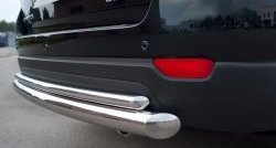 17 949 р. Защита заднего бампера (Ø76 и 42 мм, нержавейка) SLITKOFF  Chevrolet Captiva (2011-2013) 1-ый рестайлинг  с доставкой в г. Кемерово. Увеличить фотографию 3