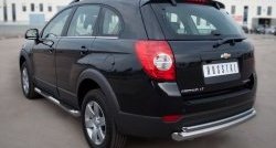 17 949 р. Защита заднего бампера (Ø76 и 42 мм, нержавейка) SLITKOFF  Chevrolet Captiva (2011-2013) 1-ый рестайлинг  с доставкой в г. Кемерово. Увеличить фотографию 4