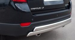 16 849 р. Защита заднего бампера (2 трубы Ø76х42 мм, нержавейка) Russtal Chevrolet Captiva 1-ый рестайлинг (2011-2013)  с доставкой в г. Кемерово. Увеличить фотографию 2