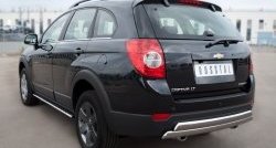 16 849 р. Защита заднего бампера (2 трубы Ø76х42 мм, нержавейка) Russtal Chevrolet Captiva 1-ый рестайлинг (2011-2013)  с доставкой в г. Кемерово. Увеличить фотографию 4