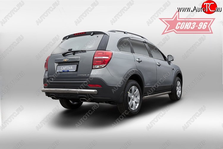 14 039 р. Защита заднего бампера Souz-96 рестайлинг (овал 75х42) Chevrolet Captiva 1-ый рестайлинг (2011-2013)  с доставкой в г. Кемерово