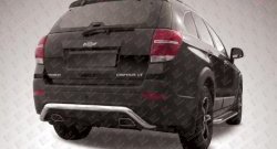 Фигурная защита заднего бампера диаметром 57 мм Slitkoff Chevrolet Captiva (2013-2016) 2-ой рестайлинг