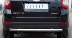 Одинарная защита заднего бампера из трубы диаметром 63 мм SLITKOFF Chevrolet Captiva (2011-2013) 1-ый рестайлинг