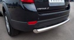 15 549 р. Одинарная защита заднего бампера из трубы диаметром 76 мм SLITKOFF  Chevrolet Captiva (2011-2013) 1-ый рестайлинг  с доставкой в г. Кемерово. Увеличить фотографию 2