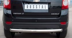 Одинарная защита заднего бампера из трубы диаметром 76 мм SLITKOFF Chevrolet Captiva (2011-2013) 1-ый рестайлинг