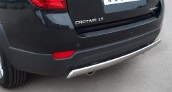 4 999 р. Защита заднего бампера (Ø75x42 мм, нержавейка) Russtal Chevrolet Captiva 1-ый рестайлинг (2011-2013)  с доставкой в г. Кемерово. Увеличить фотографию 2