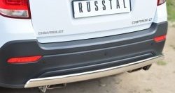 12 499 р. Защита заднего бампера (Ø75x42 мм, нержавейка) Russtal Chevrolet Captiva 2-ой рестайлинг (2013-2016)  с доставкой в г. Кемерово. Увеличить фотографию 2