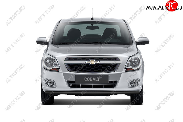 3 639 р. Защита переднего бампера Petroil Tuning (Ø38 мм)  Chevrolet Cobalt (2019-2023) седан 2-ой рестайлинг (Сталь с полимерным покрытием в цвет: серебристый ❞Искра❝)  с доставкой в г. Кемерово