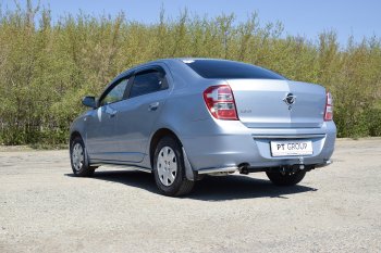 9 559 р. Защита заднего бампера PT GROUP угловая Ø38мм (НПС) CHEVROLET Cobalt 2019-  Chevrolet Cobalt (2019-2023) седан 2-ой рестайлинг (Нержавейка)  с доставкой в г. Кемерово. Увеличить фотографию 5