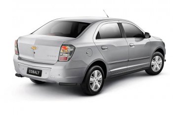 3 789 р. Защита заднего бампера PT GROUP угловая Ø38мм ИСКРА (ППК) CHEVROLET Cobalt 2019-  Chevrolet Cobalt (2019-2023) седан 2-ой рестайлинг (Сталь с полимерным покрытием в цвет: черный ❞Шагрень❝)  с доставкой в г. Кемерово. Увеличить фотографию 1