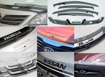 3 399 р. Дефлектор капота CA-Plastiс Chevrolet Cobalt седан дорестайлинг (2011-2016) (Серия Art черная)  с доставкой в г. Кемерово. Увеличить фотографию 4