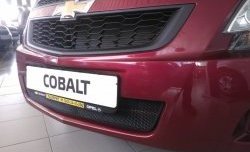 2 089 р. Нижняя сетка на бампер Russtal (черная) Chevrolet Cobalt седан дорестайлинг (2011-2016)  с доставкой в г. Кемерово. Увеличить фотографию 3