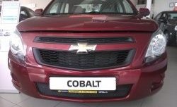 2 089 р. Нижняя сетка на бампер Russtal (черная) Chevrolet Cobalt седан дорестайлинг (2011-2016)  с доставкой в г. Кемерово. Увеличить фотографию 7
