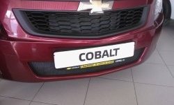 2 089 р. Нижняя сетка на бампер Russtal (черная) Chevrolet Cobalt седан дорестайлинг (2011-2016)  с доставкой в г. Кемерово. Увеличить фотографию 8