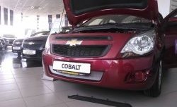 2 189 р. Нижняя сетка на бампер Russtal (хром) Chevrolet Cobalt седан дорестайлинг (2011-2016)  с доставкой в г. Кемерово. Увеличить фотографию 3