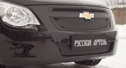 1 599 р. Зимняя заглушка решетки радиатора и переднего бампера РА Chevrolet Cobalt седан дорестайлинг (2011-2016)  с доставкой в г. Кемерово. Увеличить фотографию 2