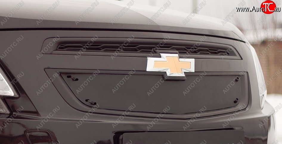 1 599 р. Зимняя заглушка решетки радиатора и переднего бампера РА Chevrolet Cobalt седан дорестайлинг (2011-2016)  с доставкой в г. Кемерово