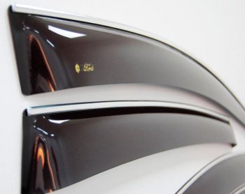 2 969 р. Дефлектора окон CA-Plastiс Chevrolet Cruze J305 хэтчбек дорестайлинг (2009-2012) (Classic полупрозрачный, Без хром.молдинга)  с доставкой в г. Кемерово. Увеличить фотографию 3