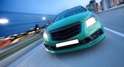 3 529 р. Радиаторная решётка (дорестайлинг) Sport v2 Chevrolet Cruze J305 хэтчбек рестайлинг (2012-2015) (Неокрашенная)  с доставкой в г. Кемерово. Увеличить фотографию 4