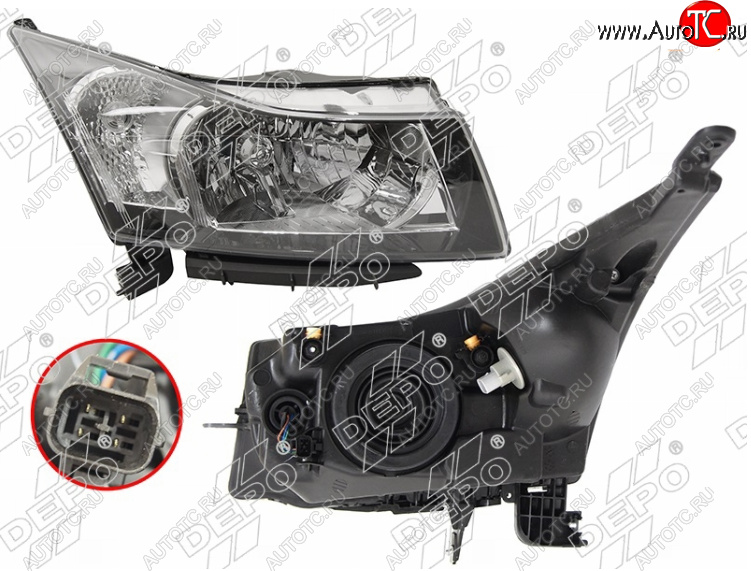 13 099 р. Левая фара (с электрокорректором) DEPO Chevrolet Cruze J308 универсал рестайлинг (2012-2015)  с доставкой в г. Кемерово
