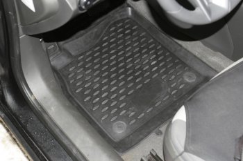 2 499 р. Комплект ковриков в салон Element 4 шт. (полиуретан) Chevrolet Cruze J300 седан рестайлинг (2012-2015)  с доставкой в г. Кемерово. Увеличить фотографию 2
