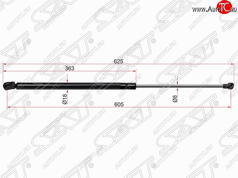 659 р. Газовый упор крышки багажника SAT  Chevrolet Cruze  J305 (2009-2012) хэтчбек дорестайлинг  с доставкой в г. Кемерово