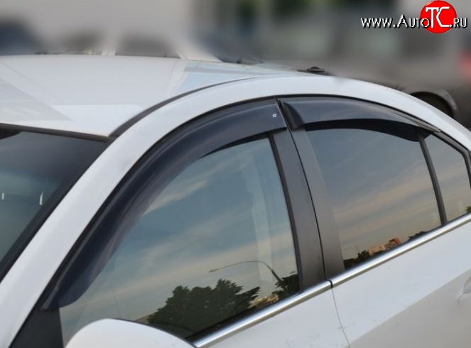 999 р. Комплект дефлекторов окон (ветровиков) 4 шт. Russtal Chevrolet Cruze J300 седан дорестайлинг (2009-2012)  с доставкой в г. Кемерово