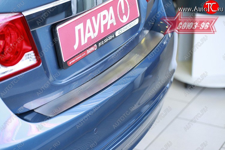 1 439 р. Накладка на задний бампер Souz-96 Chevrolet Cruze J300 седан рестайлинг (2012-2015)  с доставкой в г. Кемерово