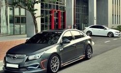 7 249 р. Передний бампер CT Chevrolet Cruze J305 хэтчбек дорестайлинг (2009-2012) (Неокрашенный)  с доставкой в г. Кемерово. Увеличить фотографию 3