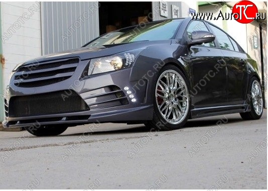 9 299 р. Передний бампер MYRIDE STYLE Chevrolet Cruze J300 седан рестайлинг (2012-2015) (Неокрашенный)  с доставкой в г. Кемерово