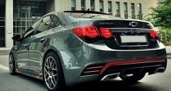 4 199 р. Пороги накладки CT Chevrolet Cruze J300 седан дорестайлинг (2009-2012) (Неокрашенные)  с доставкой в г. Кемерово. Увеличить фотографию 3