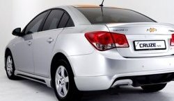 4 199 р. Пороги накладки Extrime Chevrolet Cruze J300 седан дорестайлинг (2009-2012) (Неокрашенные)  с доставкой в г. Кемерово. Увеличить фотографию 2