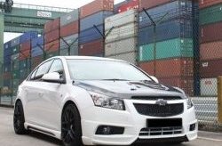 4 199 р. Пороги накладки Extrime Chevrolet Cruze J300 седан дорестайлинг (2009-2012) (Неокрашенные)  с доставкой в г. Кемерово. Увеличить фотографию 3
