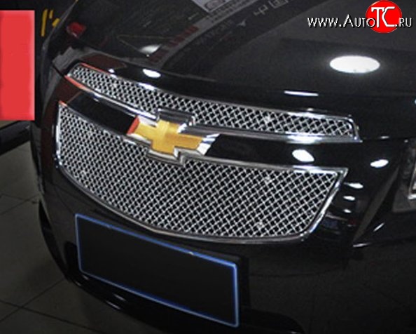 3 849 р. Накладки на решётку радиатора M-VRS Chevrolet Cruze J305 хэтчбек рестайлинг (2012-2015) (C узкой окантовкой, Неокрашенная)  с доставкой в г. Кемерово