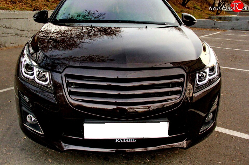 3 499 р. Решётка радиатора Mercedes Style v2 Chevrolet Cruze J305 хэтчбек рестайлинг (2012-2015) (Неокрашенная)  с доставкой в г. Кемерово