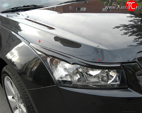 919 р. Реснички M-VRS на фары Chevrolet Cruze J305 хэтчбек дорестайлинг (2009-2012) (Неокрашенные)  с доставкой в г. Кемерово