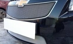 1 559 р. Нижняя сетка на бампер Russtal (хром) Chevrolet Cruze J305 хэтчбек дорестайлинг (2009-2012)  с доставкой в г. Кемерово. Увеличить фотографию 4