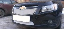 1 559 р. Нижняя сетка на бампер Russtal (хром) Chevrolet Cruze J305 хэтчбек дорестайлинг (2009-2012)  с доставкой в г. Кемерово. Увеличить фотографию 7