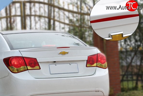 2 199 р. Лип спойлер M-VRS V2 Chevrolet Cruze J300 седан дорестайлинг (2009-2012) (Неокрашенный)  с доставкой в г. Кемерово