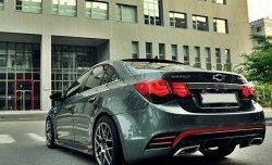 7 799 р. Задний бампер CT v1 Chevrolet Cruze J300 седан рестайлинг (2012-2015) (Неокрашенный)  с доставкой в г. Кемерово. Увеличить фотографию 2