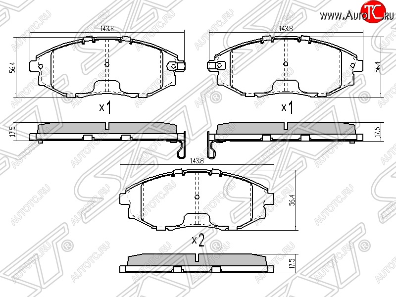 1 269 р. Колодки тормозные SAT (передние)  Chevrolet Epica  V250 (2006-2012)  с доставкой в г. Кемерово