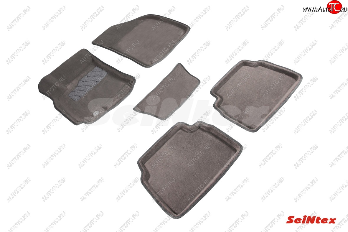 5 499 р. Комплект ворсовых 
 ковриков в салон Seintex (3D)  Chevrolet Lacetti ( седан,  универсал,  хэтчбек) (2002-2013) (Серый)  с доставкой в г. Кемерово