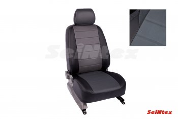 6 999 р. Чехлы для сидений Seintex (экокожа) Chevrolet Lacetti седан (2002-2013) (Черный+серый)  с доставкой в г. Кемерово. Увеличить фотографию 1