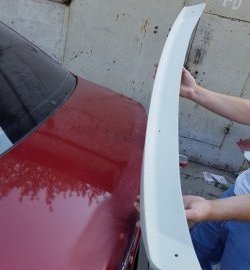 3 499 р. Лип спойлер M-VRS V2 Chevrolet Lacetti седан (2002-2013) (Неокрашенный)  с доставкой в г. Кемерово. Увеличить фотографию 2