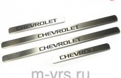 679 р. Накладки на порожки автомобиля M-VRS (нанесение надписи методом окраски) Chevrolet Lacetti седан (2002-2013)  с доставкой в г. Кемерово. Увеличить фотографию 1